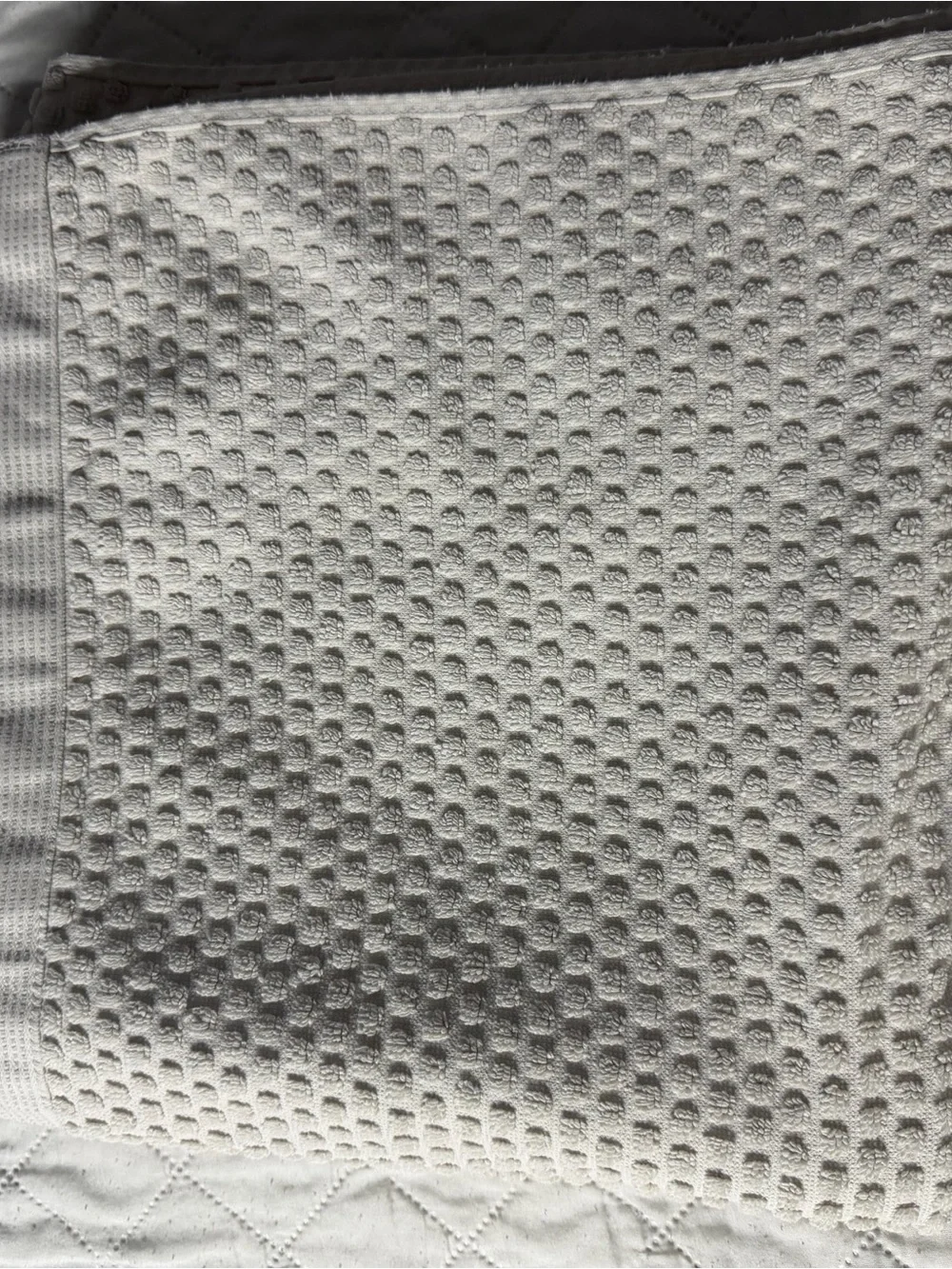 Hotel Vendome Waffle Off White 100 % Cotton Towel 50x26